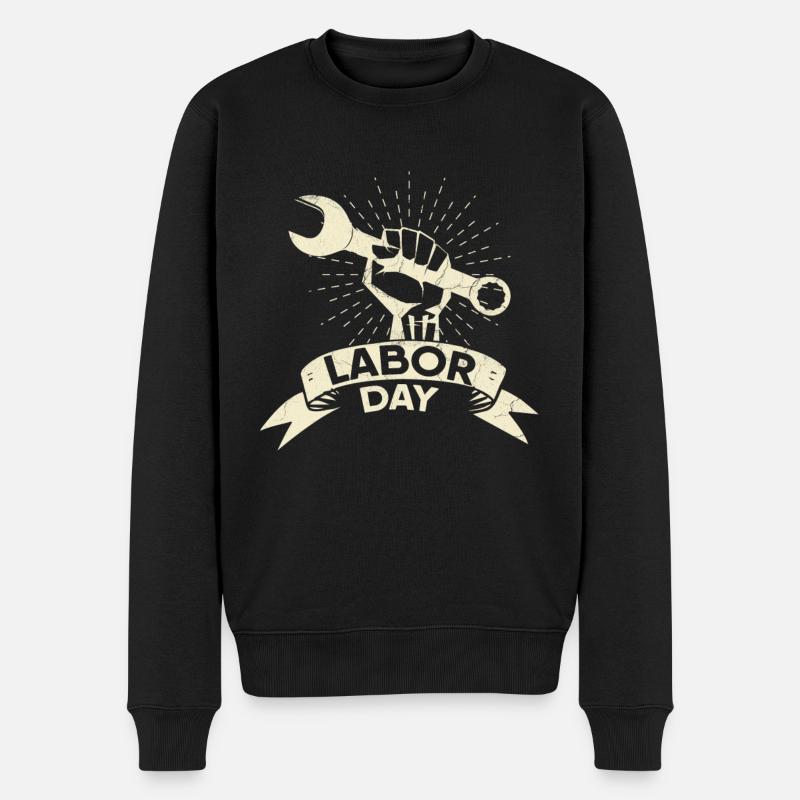 Labor Day - Männer Premium Bio Pullover - Schwarz