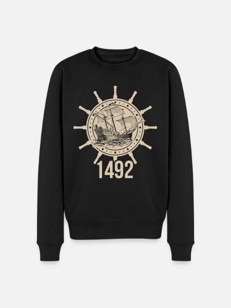 Columbus Day - Men's Premium Organic Jumper - black