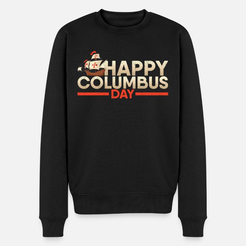 Jour de Christophe Colomb - Pull Premium bio Homme - noir