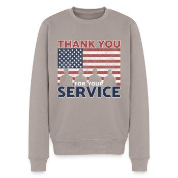 Journée des anciens combattants Vintage Memorial Day Freedom - Pull Premium bio Homme - taupe - Devant - Nico (187cm)