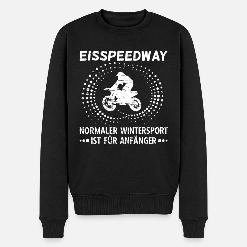 Eisspeedway Anfänger Biker Motorradfahrer Motorrad - Männer Premium Bio Pullover - Schwarz