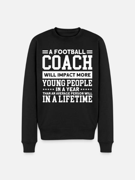 Fodboldtrænere påvirker unge - Økologisk premium-sweatshirt til mænd - sort