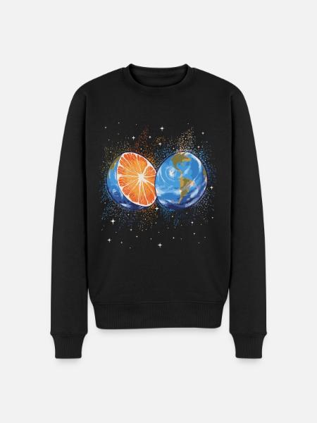 Summer Splashing Orange Earth - Men's Premium Organic Jumper - black