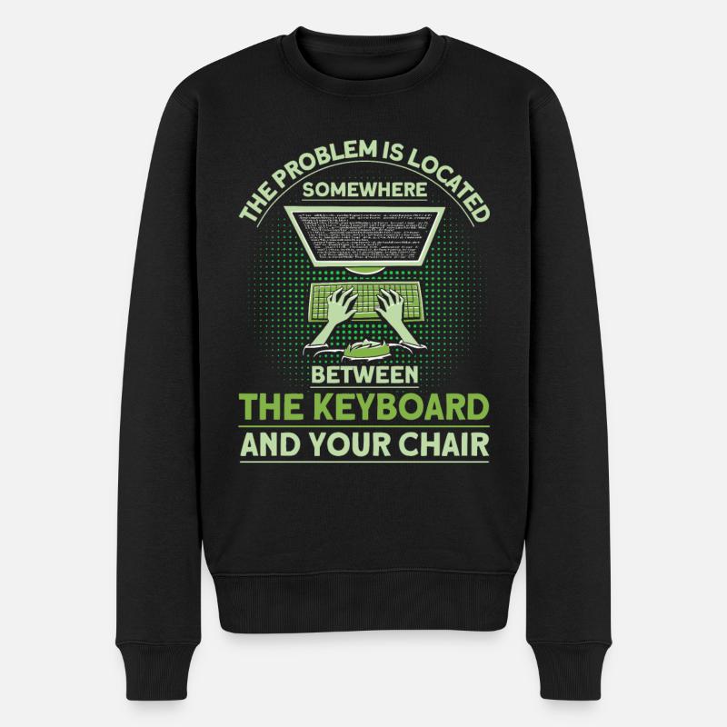 The problem is localized sysadmin - Men's Premium Organic Jumper - black