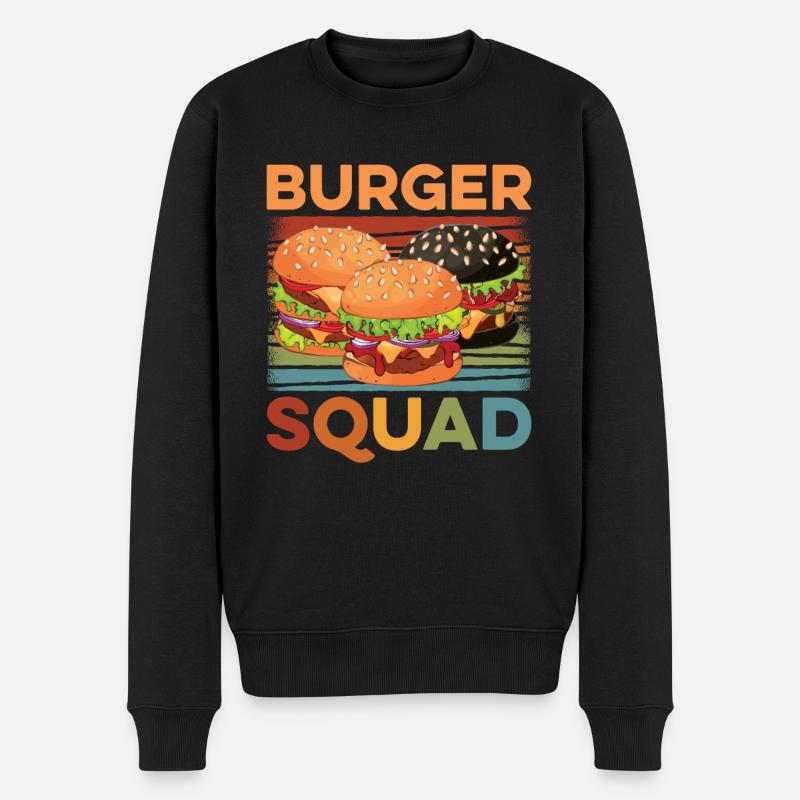 Burger-kader Für Hamburger-liebhaber - Männer Premium Bio Pullover - Schwarz