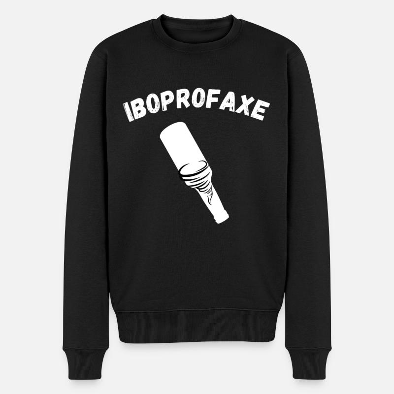 Iboprofaxe Ibuprofaxe - Männer Premium Bio Pullover - Schwarz