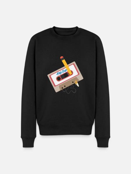 Cassette Mixtape 90s Oldschool - Men's Premium Organic Jumper - black