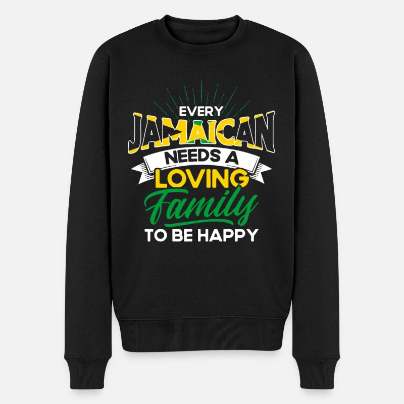 Jamaïque Fierté jamaïcaine Drapeau jamaïcain - Pull Premium bio Homme - noir