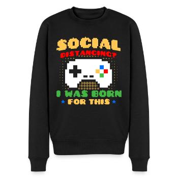 Jeu de hasard Retro Gamer Jeux vidéo Cadeau - Pull Premium bio Homme - noir - Devant - Nico (187cm)