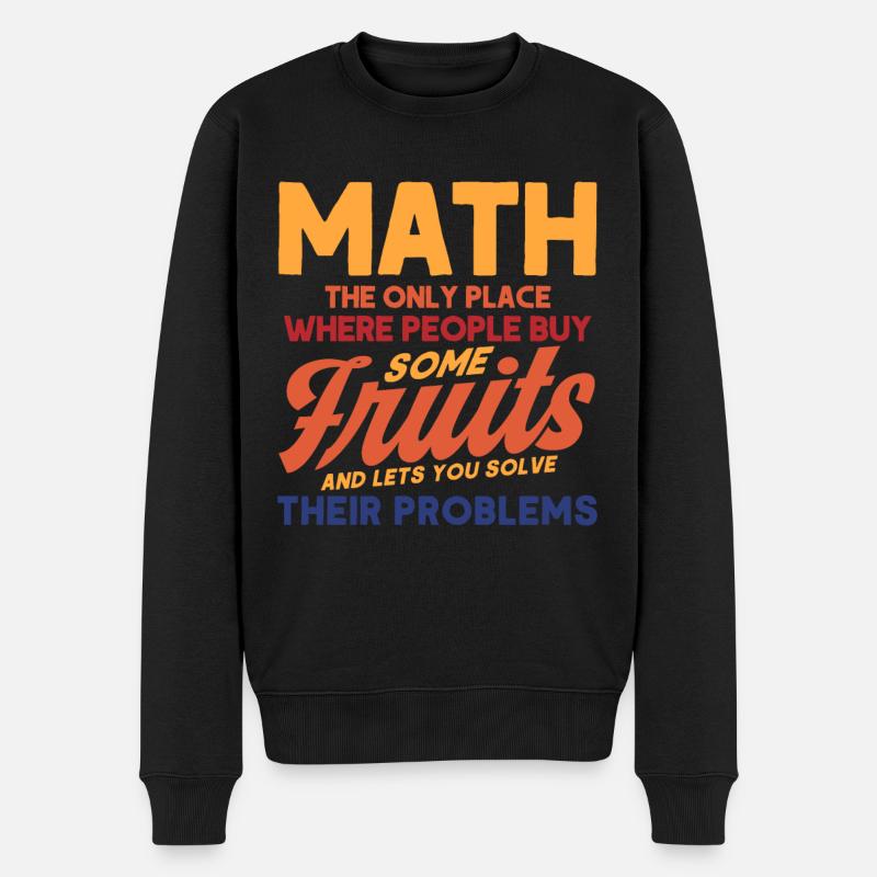 Math Mathematics Science Math Gift - Men's Premium Organic Jumper - black