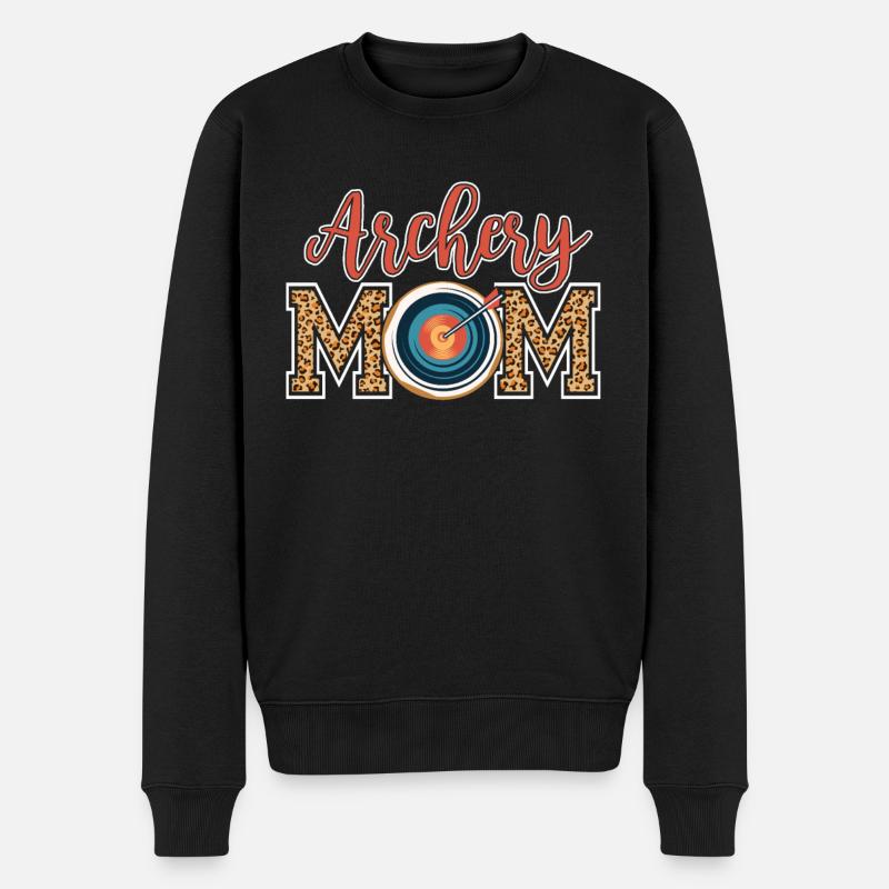 Mère de tir à l’arc pour les amateurs de tir à l’arc - Pull Premium bio Homme - noir
