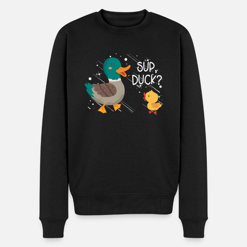 Super canard? - Pull Premium bio Homme - noir