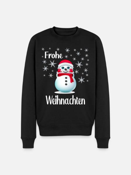 Frohe Weihnachten - Männer Premium Bio Pullover - Schwarz