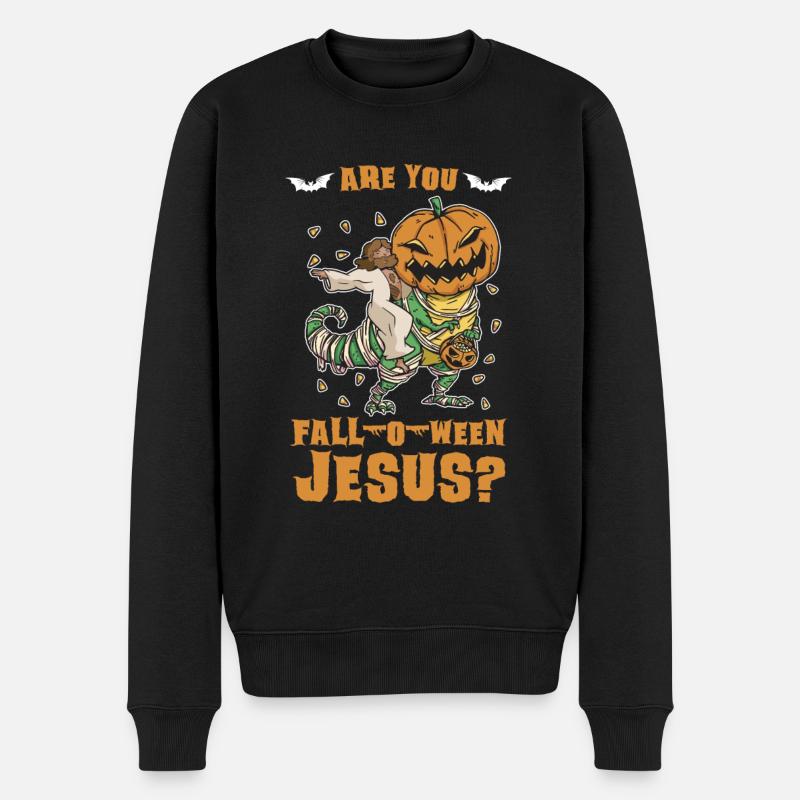Êtes-vous Fall-o-ween Jésus? Halloween chrétien - Pull Premium bio Homme - noir