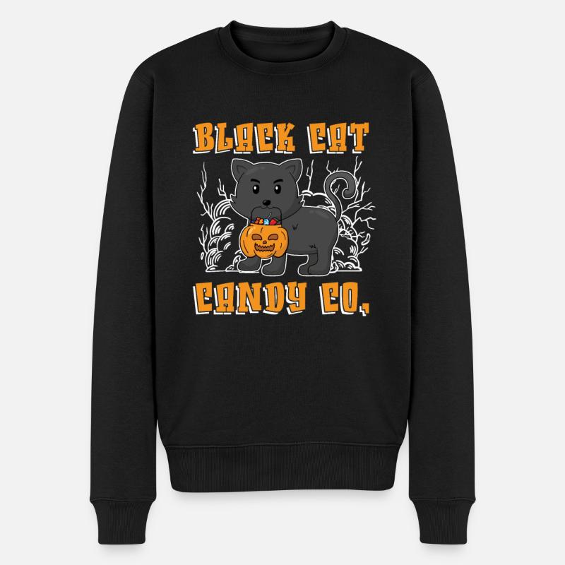 Black Cat Candy Co. - Männer Premium Bio Pullover - Schwarz