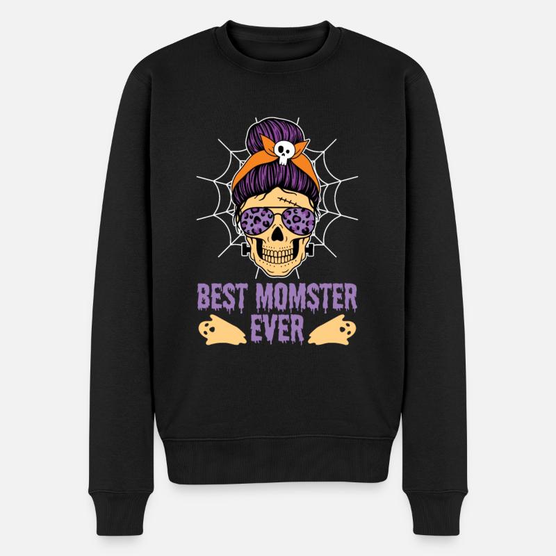 Bestes Momster Ever Mom Mommy Halloween-kostüm - Männer Premium Bio Pullover - Schwarz