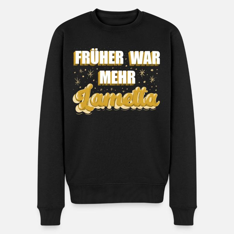 Früher war mehr Lametta - Männer Premium Bio Pullover - Schwarz