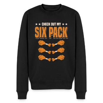Fried Chicken - Men's Premium Organic Jumper - black - Front - Nico (187cm)