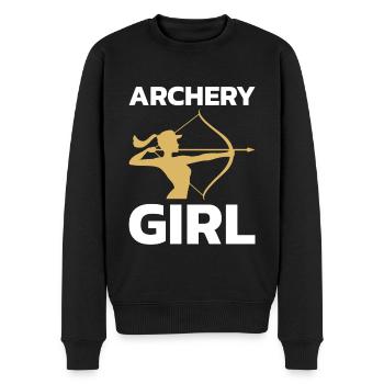 Archery Girl Für Alle Achery Fans - Männer Premium Bio Pullover - Schwarz - Vorne - Nico (187cm)