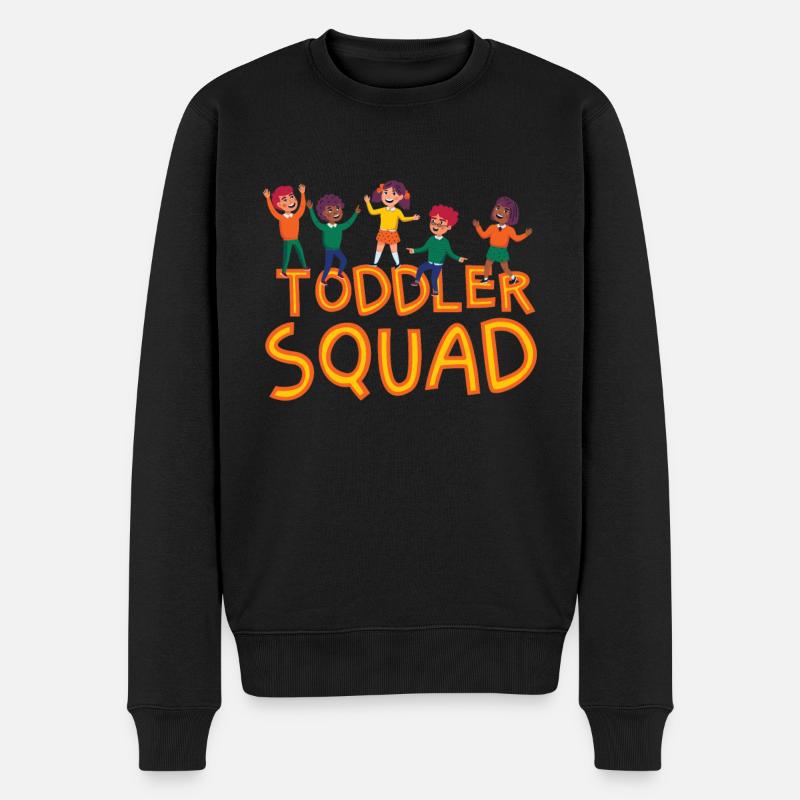 Toddler Squad Für Kindererziehung - Männer Premium Bio Pullover - Schwarz