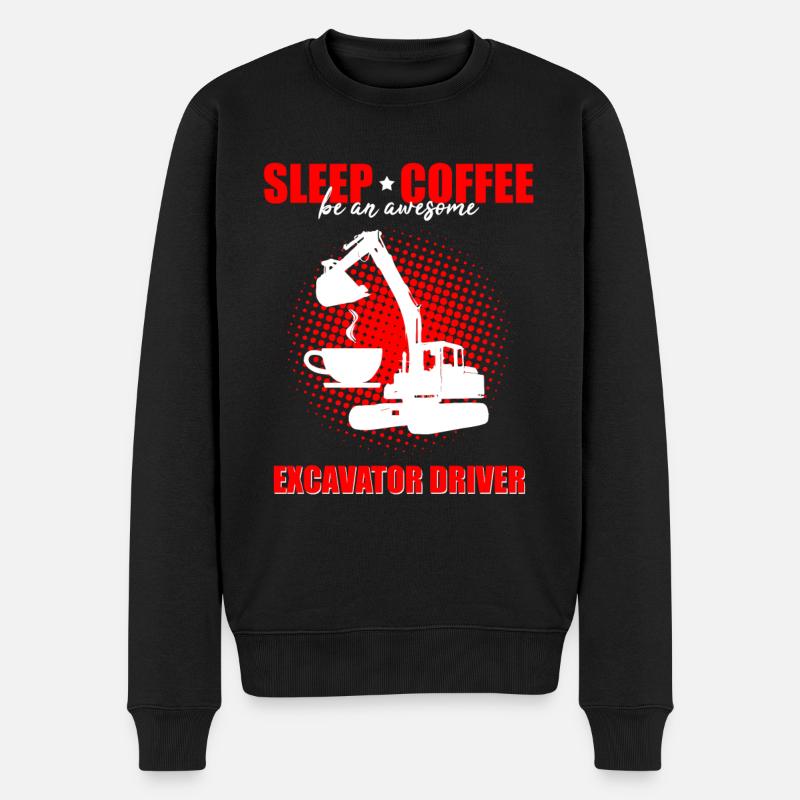Baggerführer für Bagger und Sandbagger - Männer Premium Bio Pullover - Schwarz