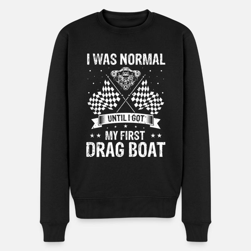 Drag Boot Design für Rennbootfahrer - Männer Premium Bio Pullover - Schwarz