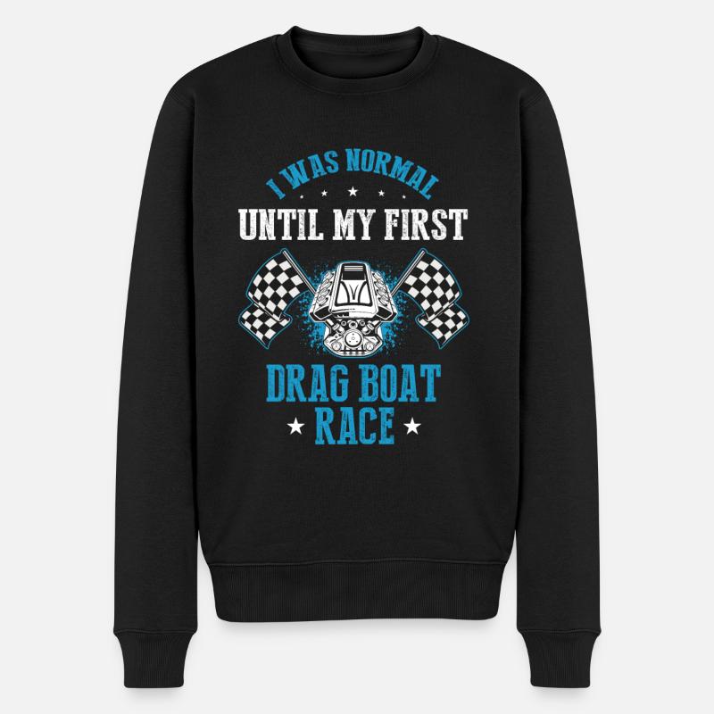 Drag Boot Design für Rennbootfahrer - Männer Premium Bio Pullover - Schwarz