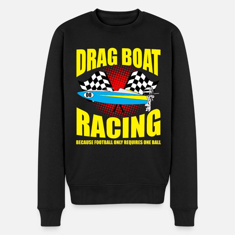 Drag Boot Design für Rennbootfahrer - Männer Premium Bio Pullover - Schwarz