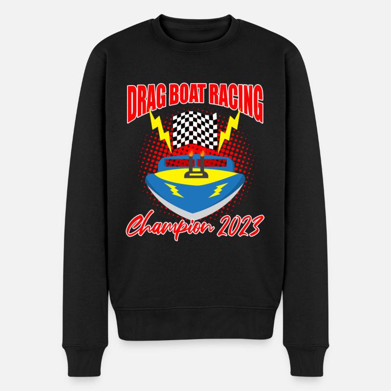 Schnellboot-Rennen Design for Rennbootfahrer - Männer Premium Bio Pullover - Schwarz
