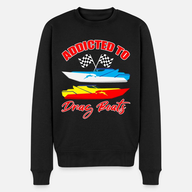 Drag Boot Design für Rennbootfahrer - Männer Premium Bio Pullover - Schwarz