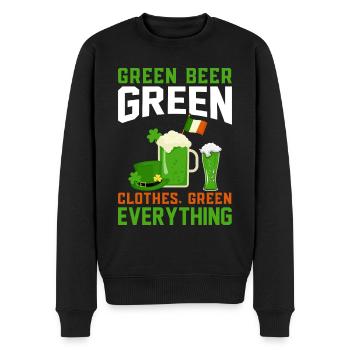 Bière verte irlandaise de la Saint-Patrick - Pull Premium bio Homme - noir - Devant - Nico (187cm)