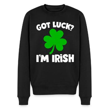 La Saint-Patrick Le bonheur des Irlandais Irlandais Luck - Pull Premium bio Homme - noir - Devant - Nico (187cm)