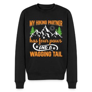 Mon partenaire de randonnée a quatre pattes Amoureux des chiens - Pull Premium bio Homme - noir - Devant - Nico (187cm)