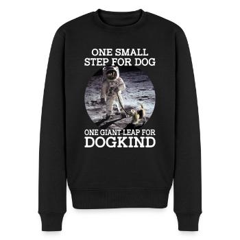 Hunde Herrchen AstronautSpaziergang Gassi - Männer Premium Bio Pullover - Schwarz - Vorne - Nico (187cm)