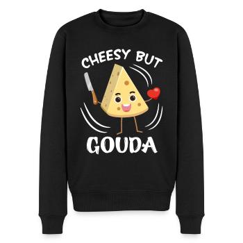 Gouda Cheesy Käse Besessenheit Käsesucht Käelaib - Männer Premium Bio Pullover - Schwarz - Vorne - Nico (187cm)