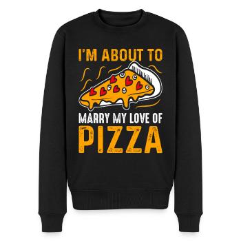 Pizza Love Addiction Cheese Pizza Wedding - Pull Premium bio Homme - noir - Devant - Nico (187cm)