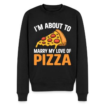Pizza Love Addiction Cheese Pizza Wedding - Pull Premium bio Homme - noir - Devant - Nico (187cm)