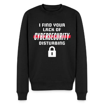 I find their lack of cybersecurity - Men's Premium Organic Jumper - black - Front - Nico (187cm)