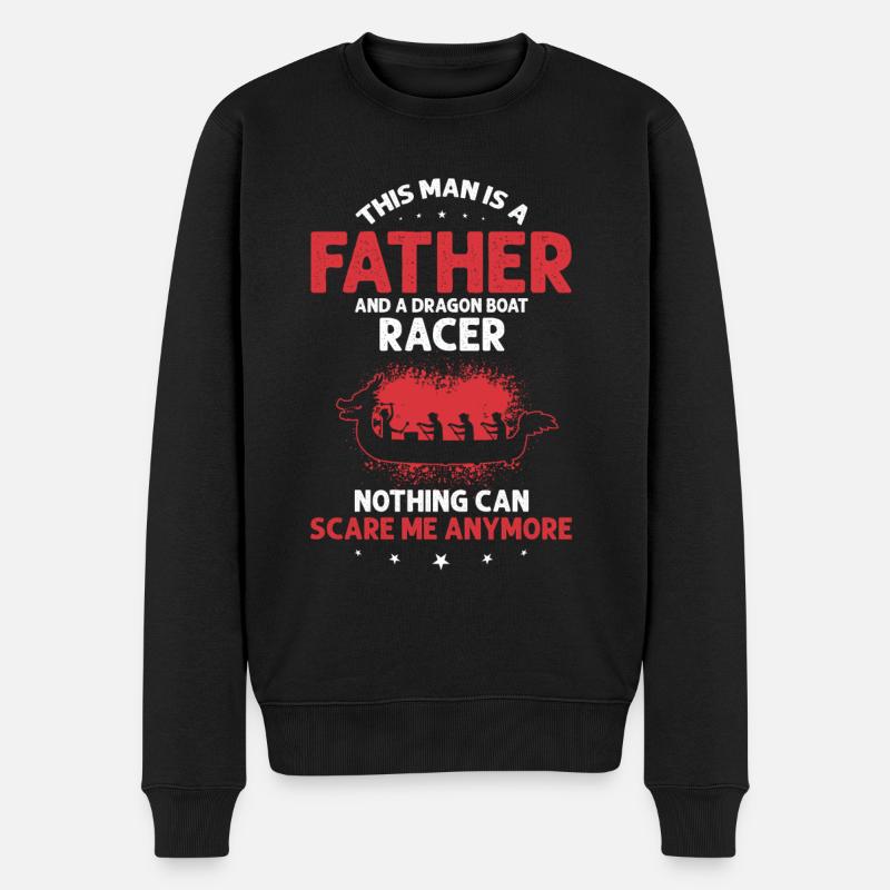 Drachenboot Trainer und Drachenboot - Männer Premium Bio Pullover - Schwarz