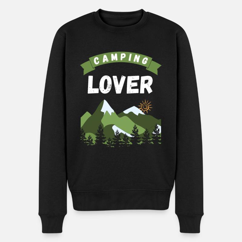 Camping Lover - Design - Männer Premium Bio Pullover - Schwarz