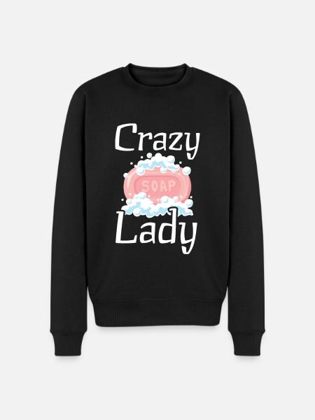 Crazy Soap Lady Für Seifenhersteller-fans - Männer Premium Bio Pullover - Schwarz