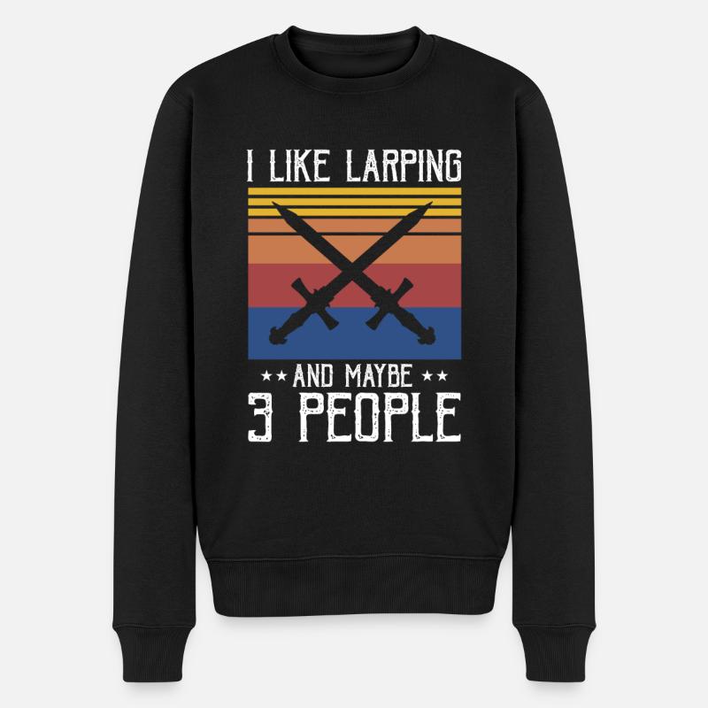 Rollenspiel Zitat für Larper und Larp - Männer Premium Bio Pullover - Schwarz