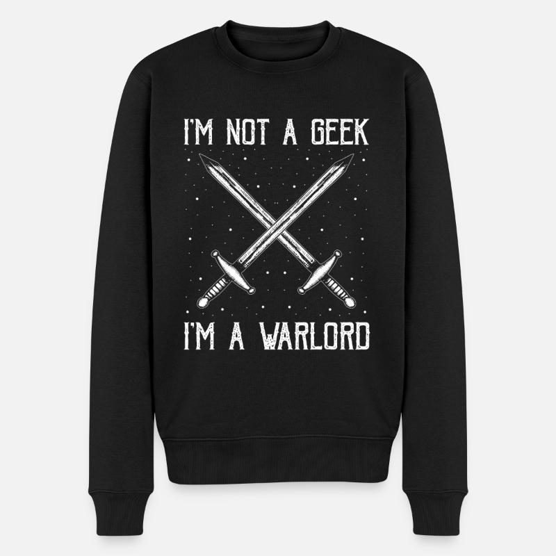 Sværdkamp til live-action rollespil og rollespil - Økologisk premium-sweatshirt til mænd - sort