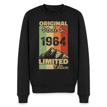 1964 Original - Made in 1964 - Limited Edition - Männer Premium Bio Pullover - Schwarz - Vorne - Nico (187cm)