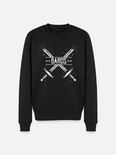 Fantasy-Rollenspiel Zitat für Schwertkampf - Männer Premium Bio Pullover - Schwarz