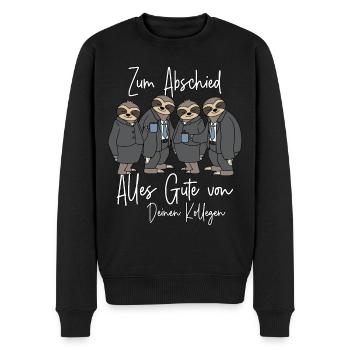 Alles Gute Neuer Job Abschied Kollege Jobwechsel - Männer Premium Bio Pullover - Schwarz - Vorne - Nico (187cm)