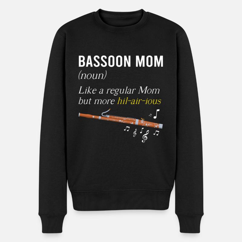 Orchester und Holzblasinstrument - Männer Premium Bio Pullover - Schwarz