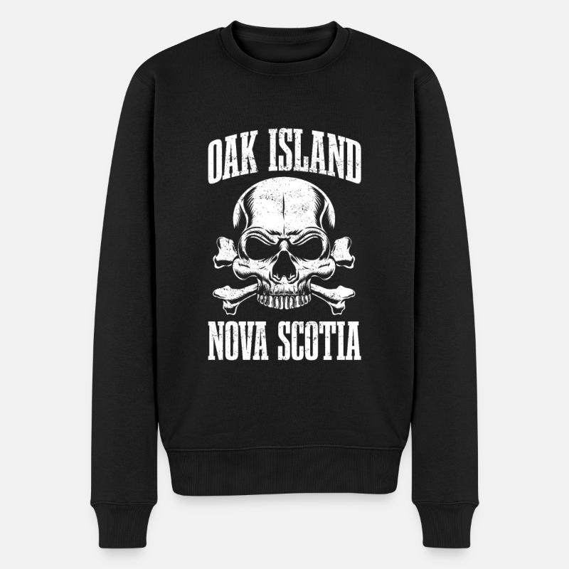 Oak Island (Nouvelle-Écosse) - Pull Premium bio Homme - noir