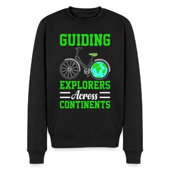 Guide de l’explorateur de guides touristiques - Pull Premium bio Homme - noir - Devant - Nico (187cm)