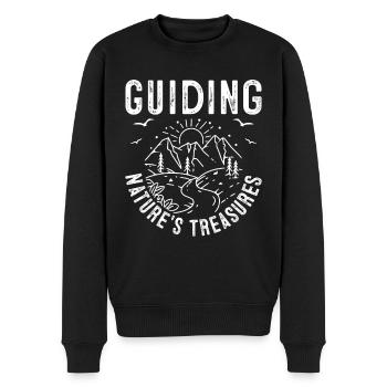 Guide touristique Guide de voyage Nature Guide de voyage - Pull Premium bio Homme - noir - Devant - Nico (187cm)